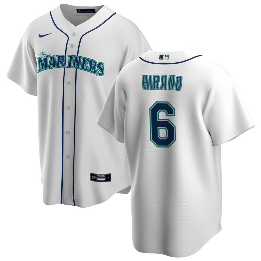 Nike Men #6 Yoshihisa Hirano Seattle Mariners Baseball Jerseys Sale-White